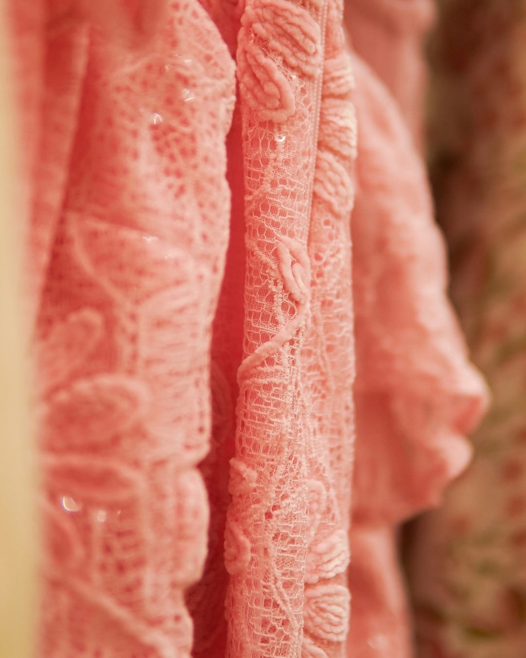 Detalhe de renda rosa